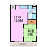 メゾンKEI 1LDKの間取り