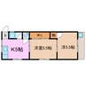 第二向陽ハイツ 2Kの間取り