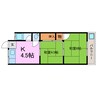 第二向陽ハイツ 2Kの間取り