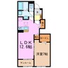 プラシードA・B 1LDKの間取り