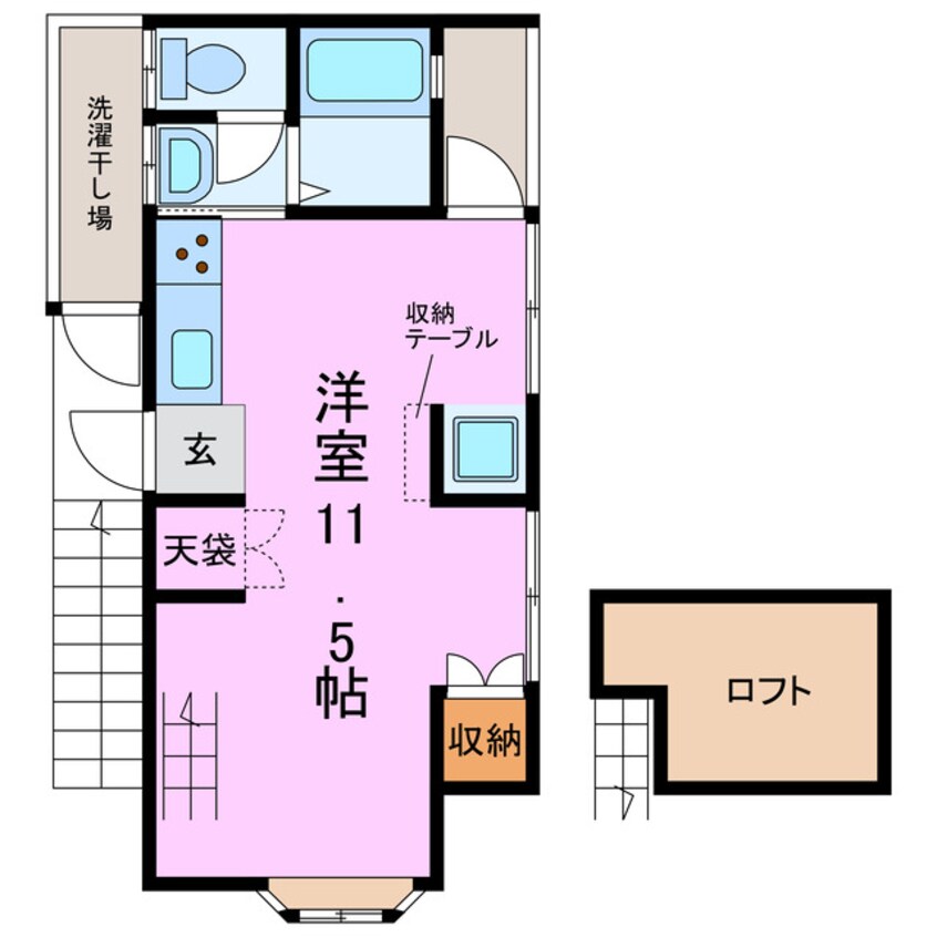 間取図 コーポほら貝