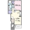 名鉄名古屋本線/前後駅 徒歩11分 1階 1年未満 1LDKの間取り