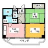 ルパレ　ハットリ 2DKの間取り