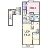 名古屋市営地下鉄桜通線/徳重駅 徒歩22分 2階 建築中 1LDKの間取り