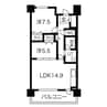 戸部マンション 2LDKの間取り