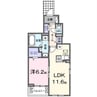 パストラーレⅢ 1LDKの間取り