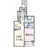パストラーレⅢ 1LDKの間取り