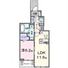 パストラーレⅢ 1LDKの間取り