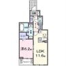 パストラーレⅢ 1LDKの間取り