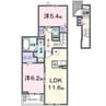 パストラーレ乗鞍Ⅲ 2LDKの間取り