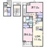 パストラーレⅢ 2LDKの間取り