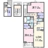 パストラーレ乗鞍Ⅲ 2LDKの間取り