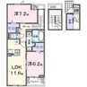 パストラーレⅢ 2LDKの間取り