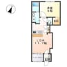 中ノ割新築アパート 1LDKの間取り