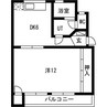 スカイハウス 1DKの間取り
