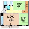 東丘住宅　I棟 2LDKの間取り