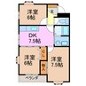 名古屋市営地下鉄鶴舞線/植田駅 徒歩16分 2階 築32年 3DKの間取り