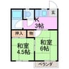 コーポ深谷 2Kの間取り