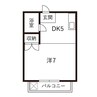 ヴィラタウン大高 1DKの間取り