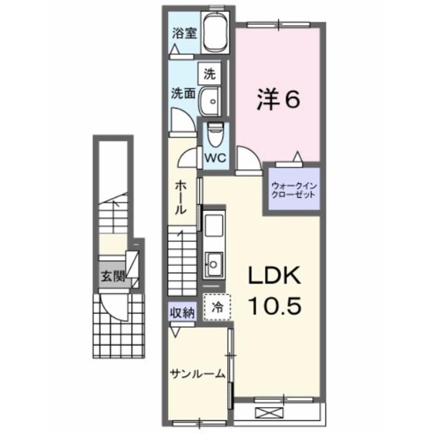 間取図 グレース大清水