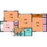 緑区大高町鷲津戸建 3DKの間取り