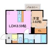 (仮称)緑区ほら貝2丁目共同住宅 1LDKの間取り