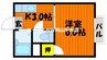 カーサ・ユベントス 1Kの間取り