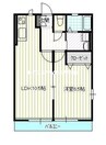 エアフォルクⅠ 1LDKの間取り