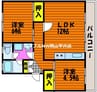操南ハイツ 2LDKの間取り