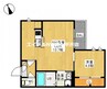 GRANDTIC 西大寺 1LDKの間取り
