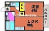 アースフロンティア 1LDKの間取り