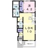 アメジスト 1LDKの間取り