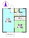 髙原グリーンコーポ 1LDKの間取り