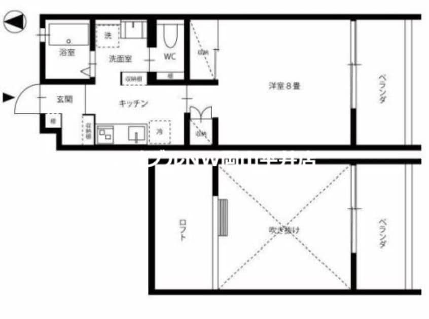 間取図 クレル西川原　N棟