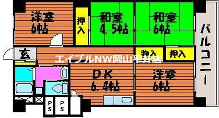 間取図 ハイホーム中納言