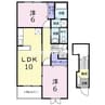 ハーモニー大崎Ⅱ 2LDKの間取り