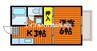ジュネス東岡山 1Kの間取り