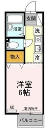 サンハイツＡＳＡ　 1Kの間取り