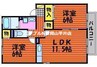 コンフォート　Ｂ棟 2LDKの間取り