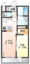仮）シェルル・ユーロピュア高島新屋敷 1LDKの間取り