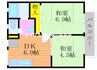 パナハイツおおたにD棟 2DKの間取り