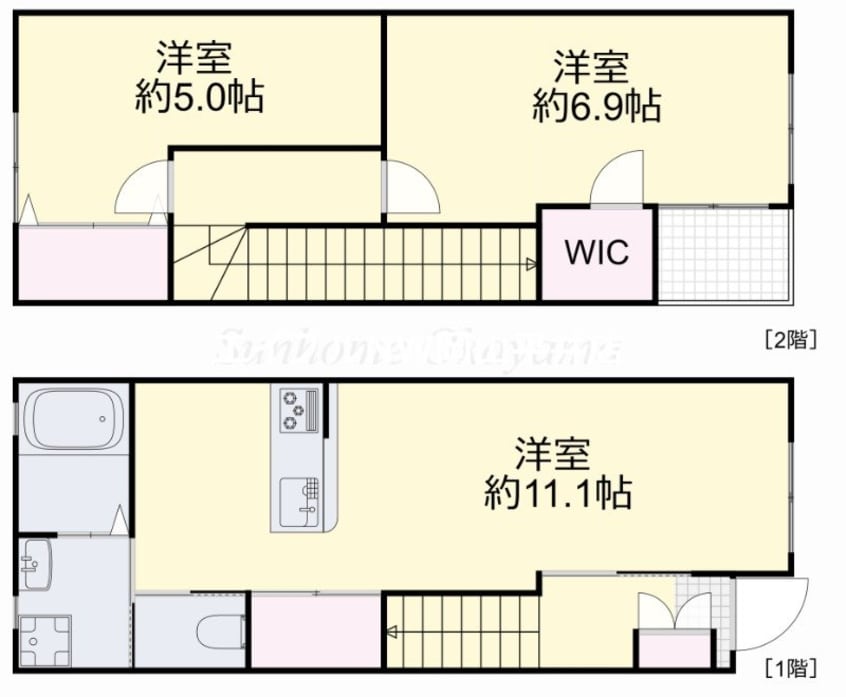 間取図 ＡＱＵＡ　ＹＡＭＡＳＡＫＩ