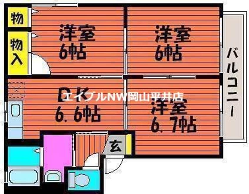 間取図 シャーメゾンふじ