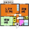 ジートルンク幡多 2LDKの間取り