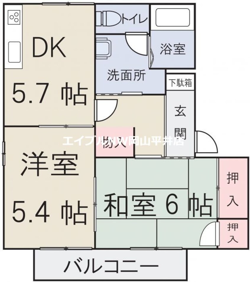 間取図 マルシンアパートD