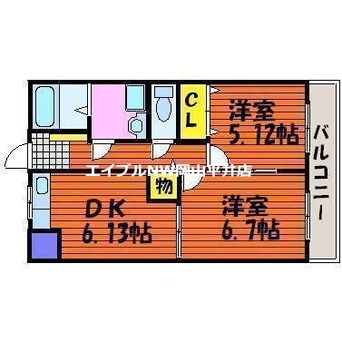 間取図 ラ　ソーレ　ウラカミ