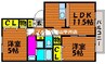 フロリアーデ梅島Ｂ 2LDKの間取り