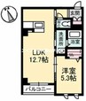 ラピス・スクエア 1LDKの間取り