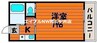 プレアール後楽園 1Kの間取り