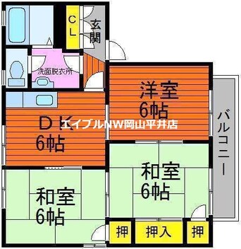 間取図 オークス　参番館